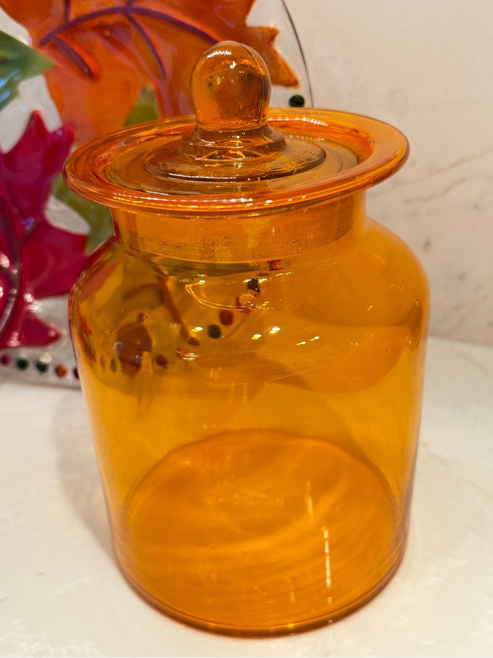Orange Glass Apothecary Jar – Brand
